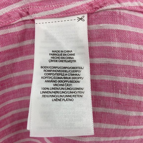 Maxi ShirtDress NWT Linen PinkWhite Ralph Lauren - Picture 13 of 14